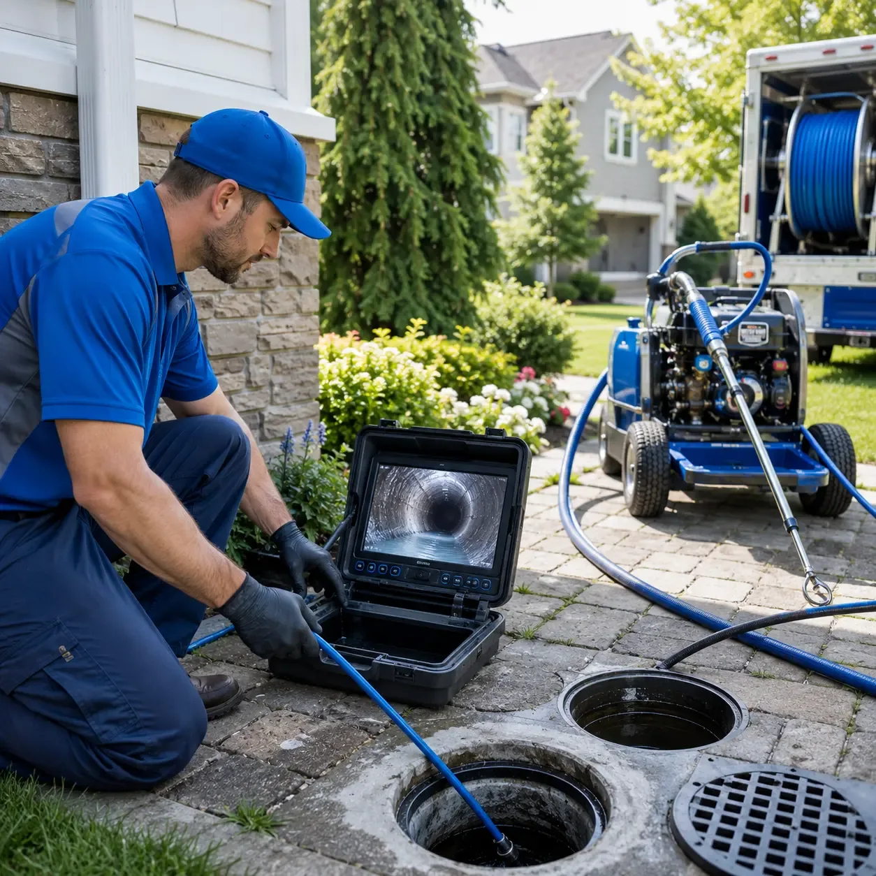 Outdoor drain cleaning professionals serving Plessis, NY